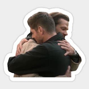 sam and dean last hug scene in heaven supernatural finale Sticker